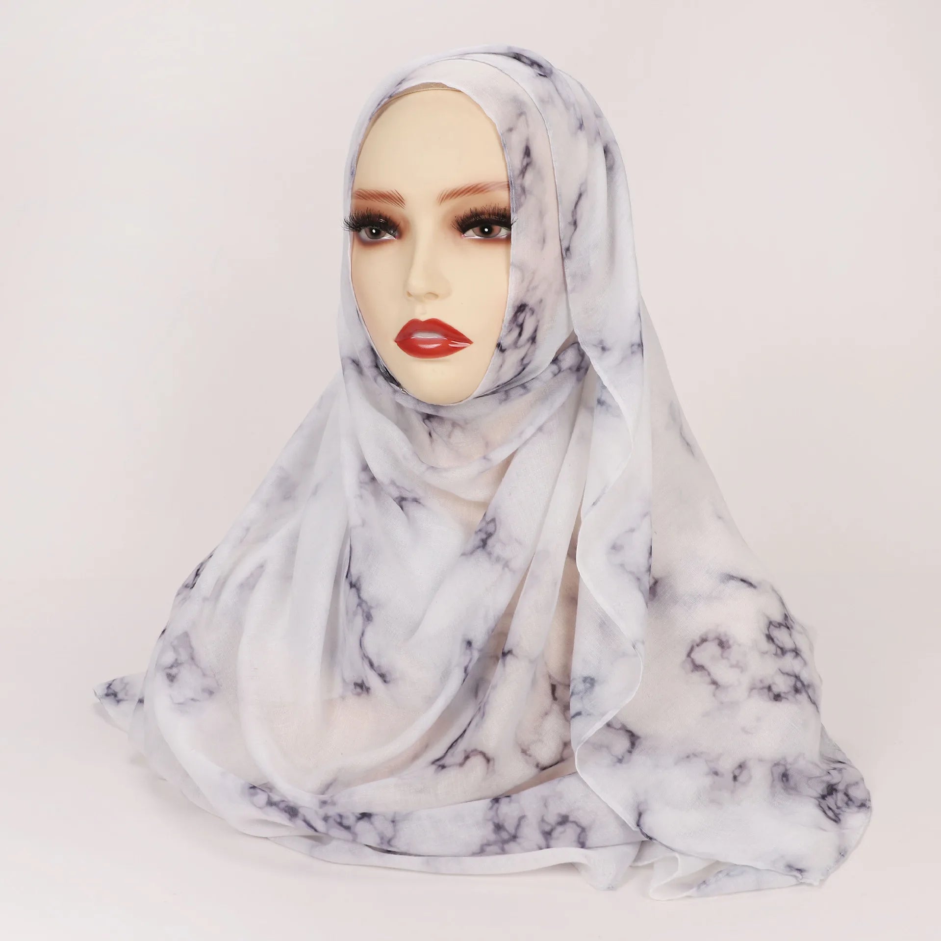 1Pcs New Watercolor Print Hijab Islam Ramadan Women Bohemian Soft Muslim Hijabs Foulard Arab Femme Shawl Wrap Scarf Headscarf
